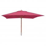 Ombrellone parasole quadrato HWC-C57 legno alluminio tessuto 300g/m 4x4m bordeaux