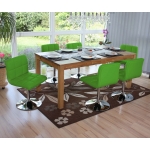 Set 6x sedie lounge Kavala ecopelle 49x45x80cm verde