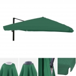 Telo copertura per ombrelloni quadrati decentrati 295x295cm volante verde