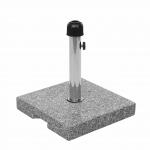 Base piede ombrellone quadrata HWC-F92 granito marmorizzato 23kg grigio