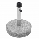 Base piede ombrellone rotonda HWC-F92 granito marmorizzato 24kg grigio