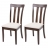 Set 2x sedie cucina sala HWC-G46 legno massello ~ struttura scura cuscino beige