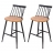 Set 2x sgabelli sedie alte bistrot HWC-G69 legno metallo verniciato legno chiaro