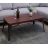 Tavolino lounge salotto industriale HWC-H10 acciaio verniciato legno di olmo marrone
