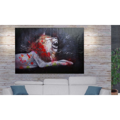 Dipinto a mano pittura ad olio su tela HWC-H25 120x80cm leone