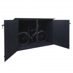 Garage armadio biciclette con serratura HWC-H60 legno box singolo 98x184x152cm antracite