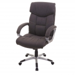 Poltrona sedia ufficio girevole regolabile HWC-A71 design moderno tessuto grigio scuro