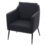 Poltrona Lounge HWC-H93a sedia relax 88x70x70cm ~ ecopelle nero