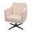 Poltrona Lounge HWC-H93b sedia relax girevole 80x72x85cm ~ ecopelle avorio crema