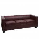 Serie Lille M65 divano sofa 3 posti 75x191x70cm ecopelle bordeaux