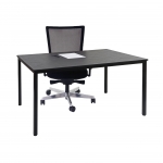 Scrivania tavolo ufficio conferenza Braila MDF 80x120x75cm nero