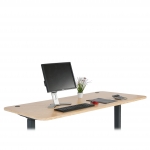 Piano tavolo per scrivania HWC-D40 HDF PVC 160x80cm ~ legno chiaro