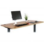 Piano tavolo per scrivania HWC-D40 HDF PVC 160x80cm ~ legno struttura