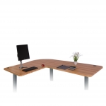 Piano tavolo angolare 90 per scrivania HWC-D40 HDF PVC ~ colore quercia