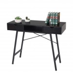 Scrivania consolle tavolino sideboard HWC-E92 legno effetto 3D 100x40cm nero