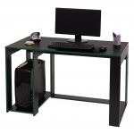 Scrivania ufficio computer HWC-J26 MDF 60x120x76cm nero e verde