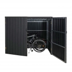 Garage armadio per biciclette serratura HWC-J29 acciaio ~ 2 bici 172x213x112cm antracite