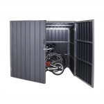 Garage armadio per biciclette serratura HWC-J29 acciaio ~ 4 bici 172x213x160cm grigio