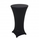 Copritavolo elasticizzato per tavolino bistro HWC-J30 60cm tessuto nero
