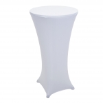 Copritavolo elasticizzato per tavolino bistro HWC-J30 60cm tessuto bianco
