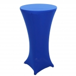 Copritavolo elasticizzato per tavolino bistro HWC-J30 60cm tessuto blu