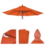 Telo copertura ricambio per ombrelloni rotondi HWC-C57 tessuto 300g/m  3m arancione