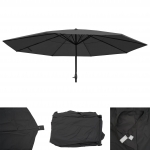 Telo copertura ombrellone Merano poliestere  5m senza volante antracite