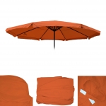 Telo copertura ombrellone Merano poliestere  5m con volante arancione