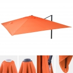 Telo copertura per ombrelloni quadrati decentrati 295x295cm arancione