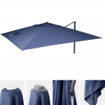 Telo copertura per ombrelloni quadrati decentrati 295x295cm blu