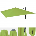 Telo copertura per ombrelloni quadrati decentrati 335x335cm verde