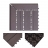 Piastrella Premio pavimentazione da esterno Rhone T831 WPC 30x30cm profilo angolare sinistro grigio lineare verticale