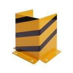 Protezione paraspigoli antiurto HWC-J50 metallo forma U magazzino garage giallo nero