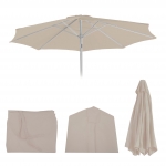 Telo copertura di ricambio per ombrelloni rotondi N18  270cm avorio