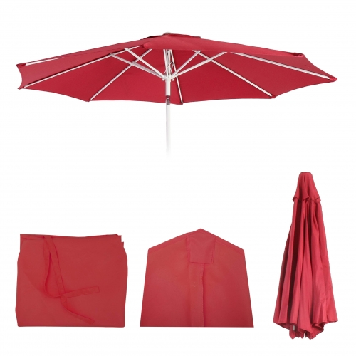 Telo copertura di ricambio per ombrelloni rotondi N19  300cm rosso