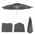 Telo copertura di ricambio per ombrelloni rotondi N18  270cm antracite