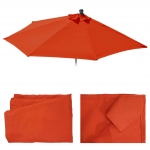 Telo copertura di ricambio per ombrellone da parete semicircolare Parla 135x260cm arancione