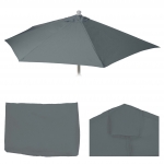 Telo copertura di ricambio per ombrellone da parete semicircolare Parla 135x260cm antracite
