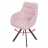 Sedia con seduta girevole HWC-J69 velluto con braccioli rosa