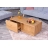 Tavolino salotto divano elegante country HWC-J78 40x110x50cm MDF legno chiaro