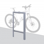 Supporto portabiciclette rastrelliera per biciclette HWC-J74 acciaio zincato verniciato a polvere grigio