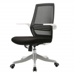 Poltrona sedia ufficio girevole ergonomica HWC-J88 regolabile tessuto traspirante nero