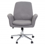 Poltrona sedia ufficio girevole ergonomica regolabile HWC-K23 con braccioli grigio