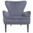 Poltrona lounge relax elegante seduta imbottita HWC-K37 velluto grigio