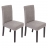 Set 2x sedie Littau tessuto soggiorno cucina sala da pranzo 43x56x90cm grigio piedi scuri