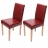 Set 2x sedie Littau pelle soggiorno cucina sala da pranzo 43x56x90cm rosso piedi chiari