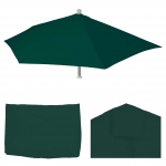 Telo copertura di ricambio per ombrellone da parete semicircolare Parla 135x260cm verde