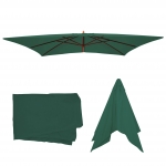 Telo copertura per ombrelloni rettangolari Florida 300x400cm ~ verde