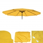 Telo copertura ombrellone Merano poliestere  5m con volante giallo