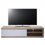 Mobile da salotto porta TV design moderno HWC-L33 43x180x42cm colore rovere e bianco